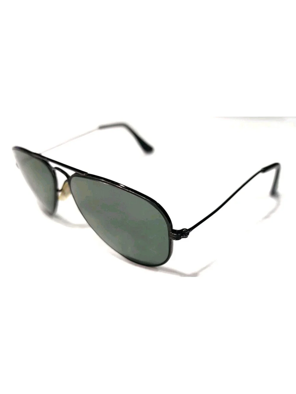 Ray Ban B&L L2848 Broken Nose Pad Holder Small Aviator Black Sunglasses 52-14